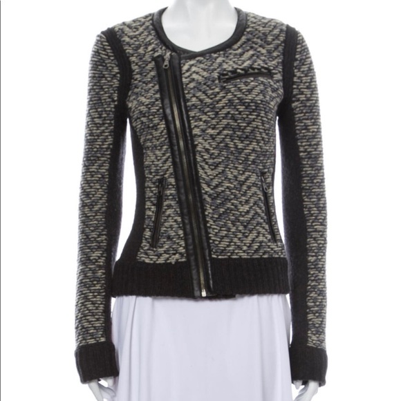 Rag & Bone wool and leather jacket - Picture 1 of 11